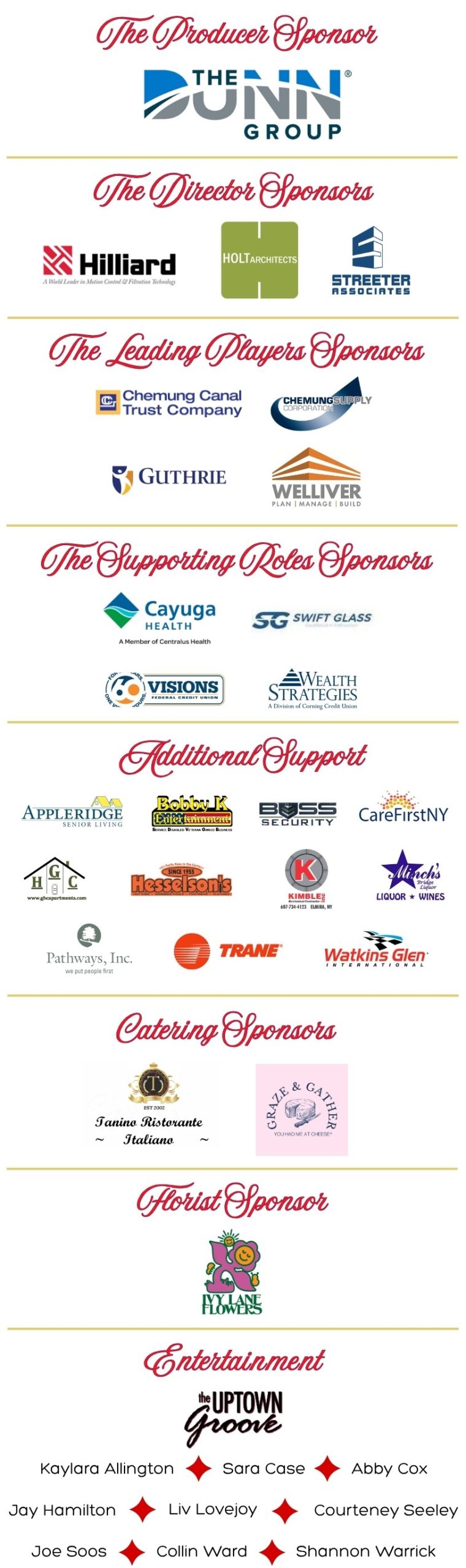Gala Sponsors and Supporters 2026 image